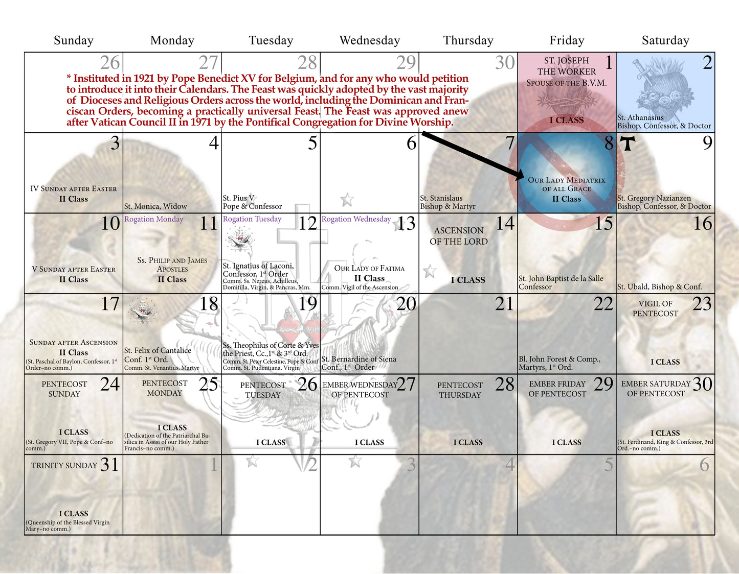 2026 COREDEMPTRIX CALENDAR