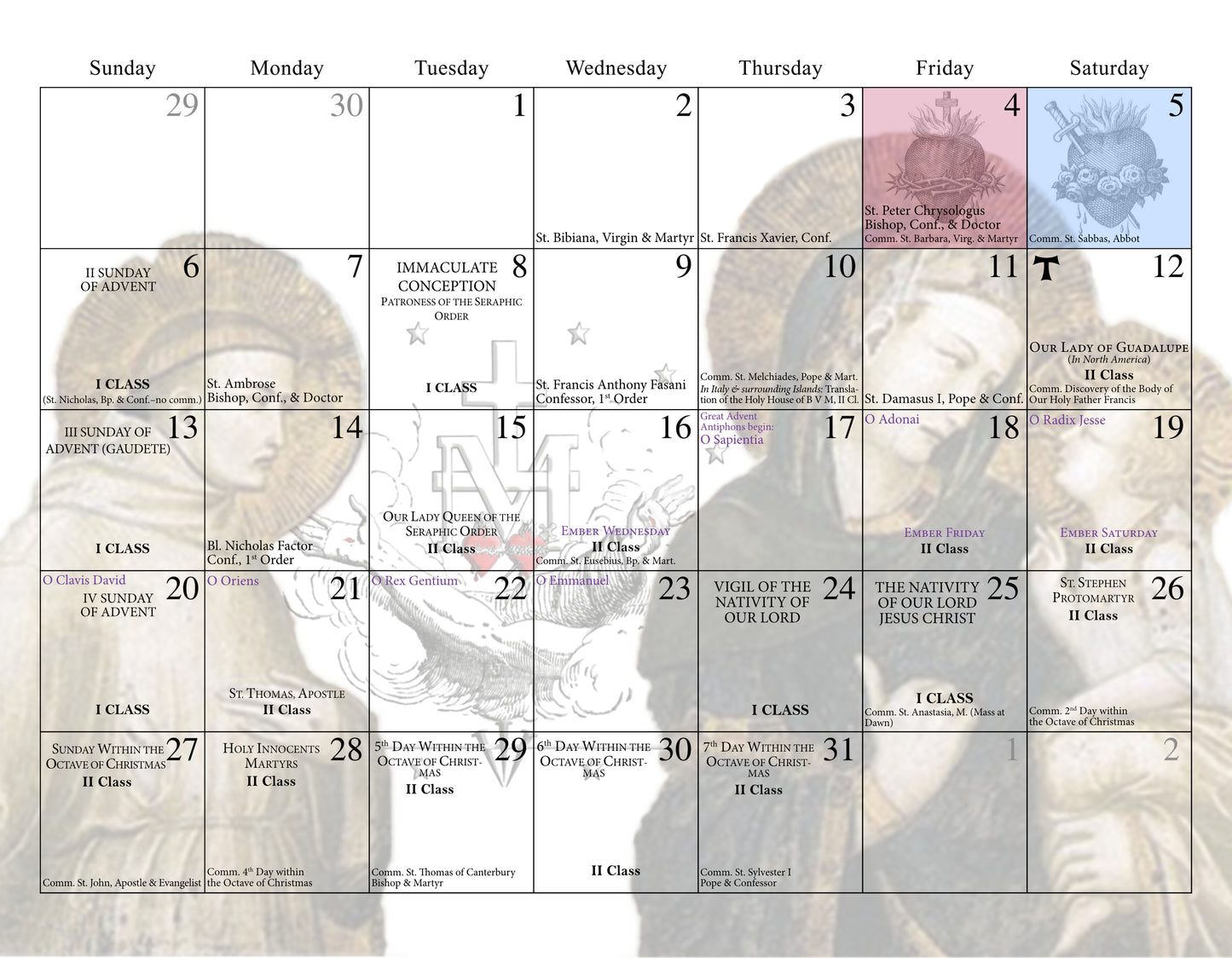 2026 COREDEMPTRIX CALENDAR